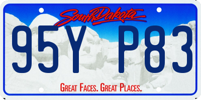 SD license plate 95YP83