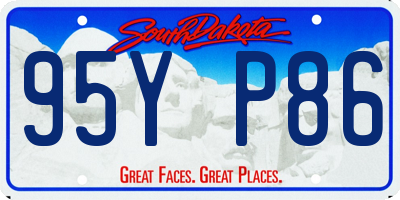 SD license plate 95YP86