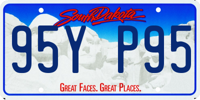 SD license plate 95YP95