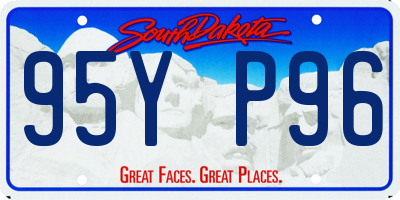 SD license plate 95YP96
