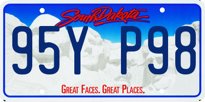 SD license plate 95YP98