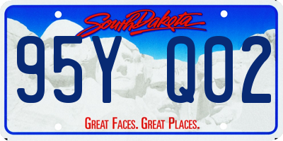 SD license plate 95YQ02