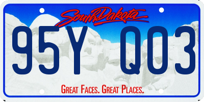 SD license plate 95YQ03