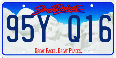 SD license plate 95YQ16