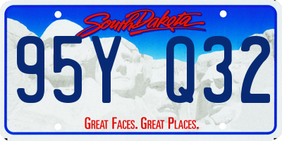 SD license plate 95YQ32
