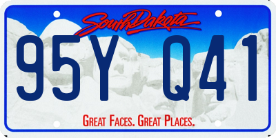 SD license plate 95YQ41