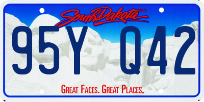 SD license plate 95YQ42