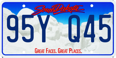 SD license plate 95YQ45