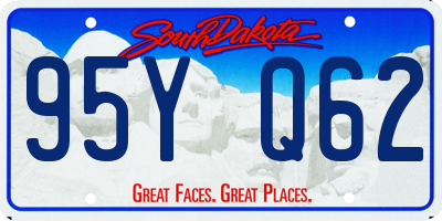 SD license plate 95YQ62