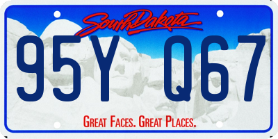 SD license plate 95YQ67