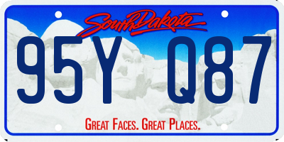 SD license plate 95YQ87