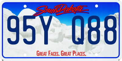 SD license plate 95YQ88