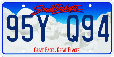 SD license plate 95YQ94