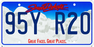 SD license plate 95YR20