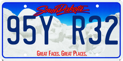 SD license plate 95YR32