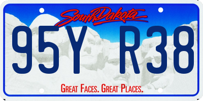 SD license plate 95YR38