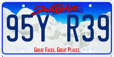 SD license plate 95YR39