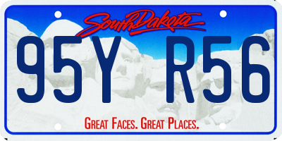 SD license plate 95YR56