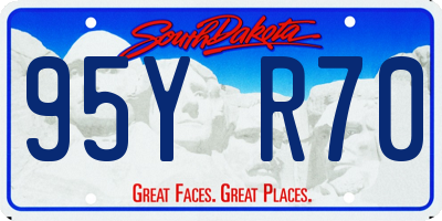 SD license plate 95YR70