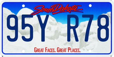 SD license plate 95YR78