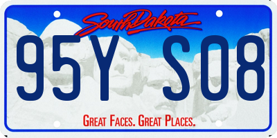 SD license plate 95YS08