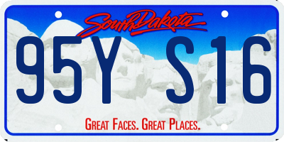 SD license plate 95YS16