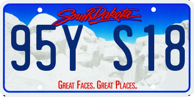 SD license plate 95YS18