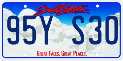 SD license plate 95YS30