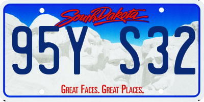 SD license plate 95YS32