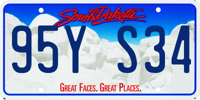 SD license plate 95YS34