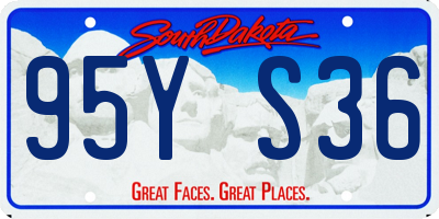 SD license plate 95YS36