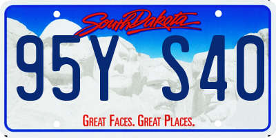 SD license plate 95YS40