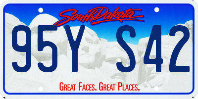 SD license plate 95YS42