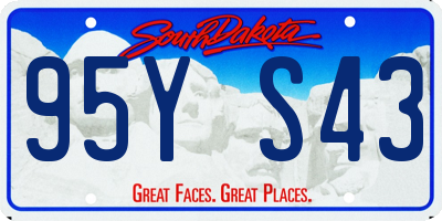 SD license plate 95YS43