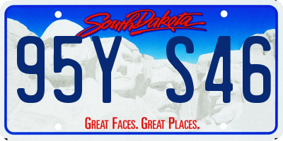 SD license plate 95YS46