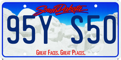 SD license plate 95YS50
