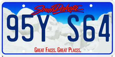 SD license plate 95YS64