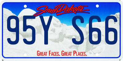 SD license plate 95YS66