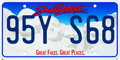 SD license plate 95YS68