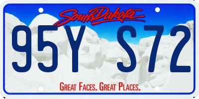 SD license plate 95YS72