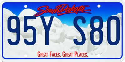 SD license plate 95YS80