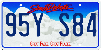 SD license plate 95YS84
