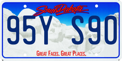 SD license plate 95YS90
