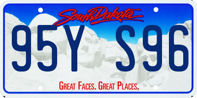 SD license plate 95YS96