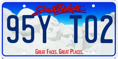 SD license plate 95YT02