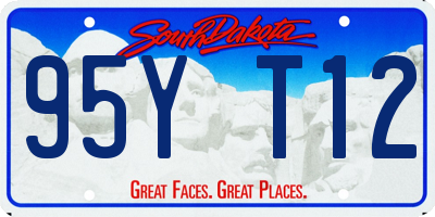 SD license plate 95YT12