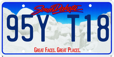 SD license plate 95YT18