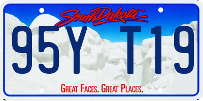 SD license plate 95YT19