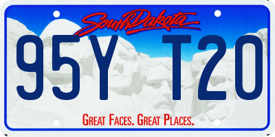SD license plate 95YT20