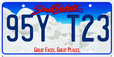 SD license plate 95YT23